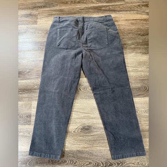 Woman Within Pants Gray Corduroy Straight Leg Petite Sz:16W Momcore Normcore - Picture 6 of 6
